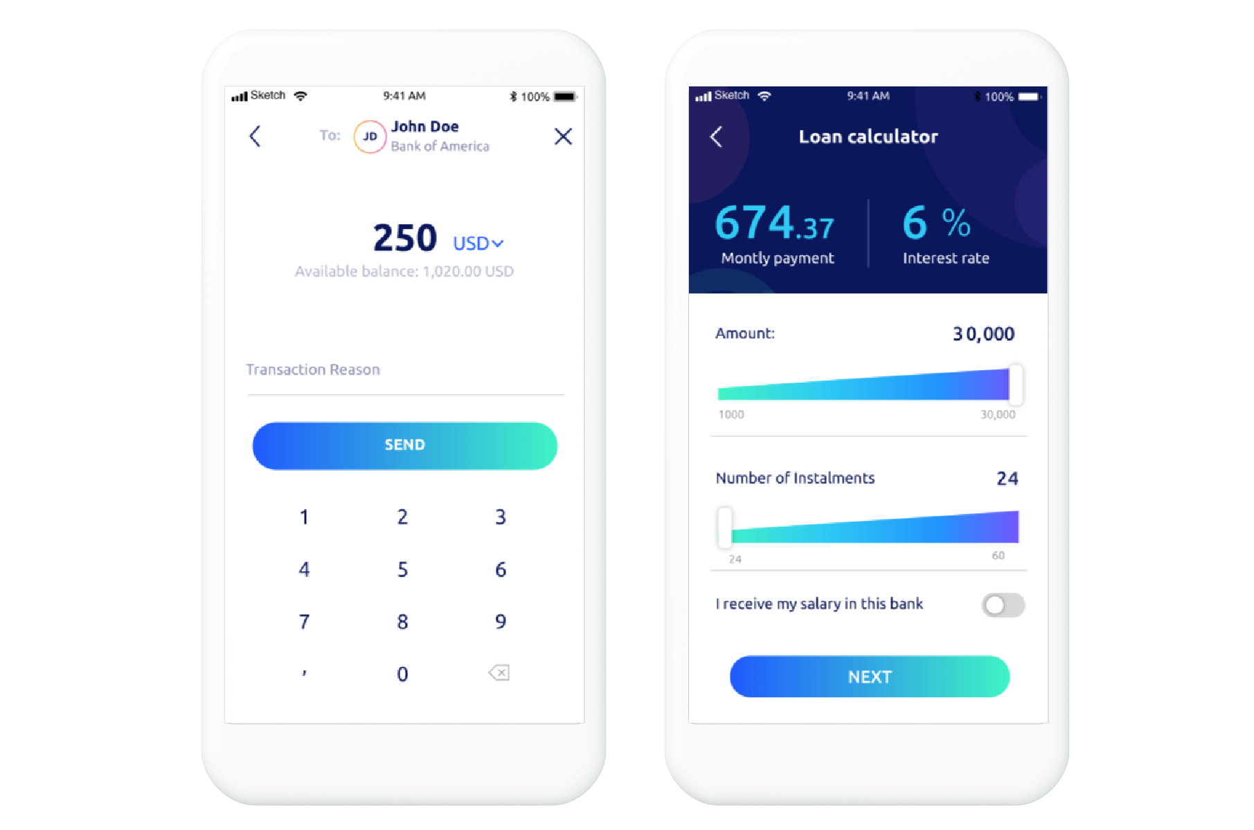 Mobile Banking Interface Mobile Banking Interface